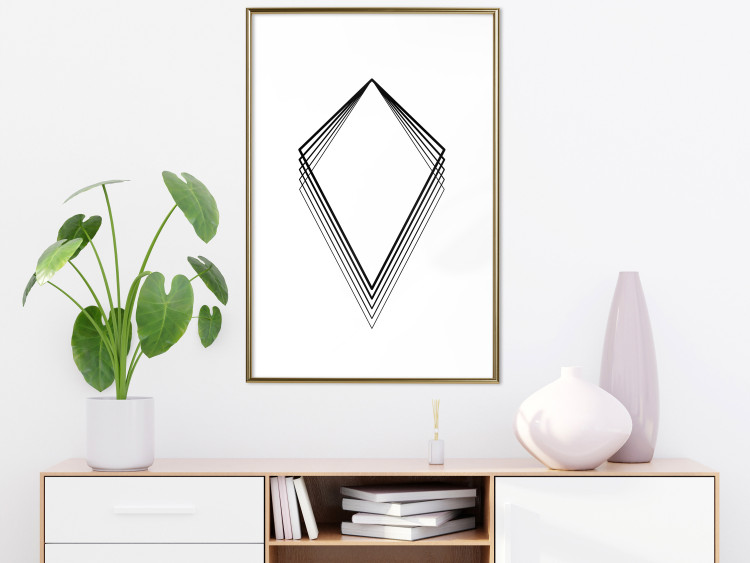 Wall Poster Geometric Shape - line art figures on white contrasting background 127958 additionalImage 15