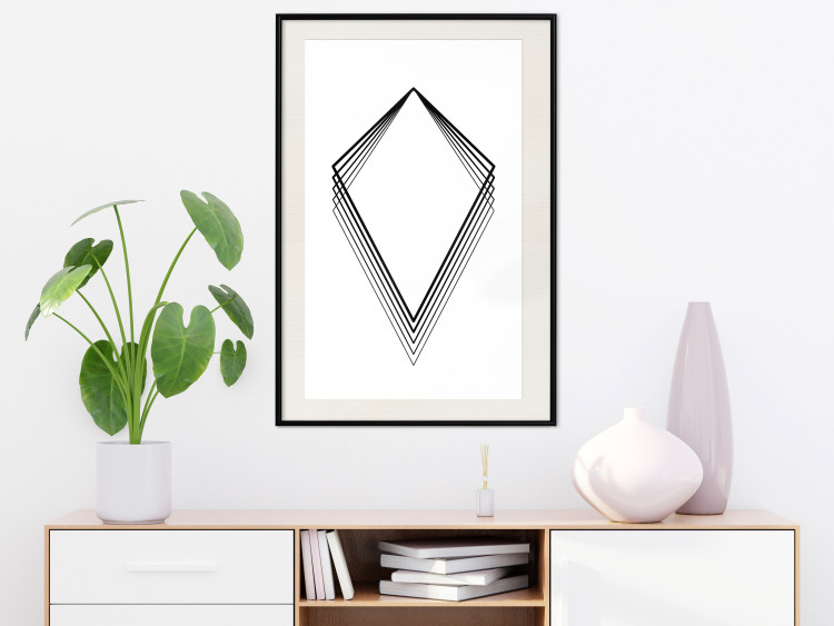 Wall Poster Geometric Shape - line art figures on white contrasting background 127958 additionalImage 24