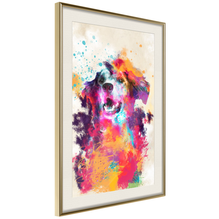 Wall Poster Watercolor Dog - unique colorful abstraction with domestic animal 128858 additionalImage 3