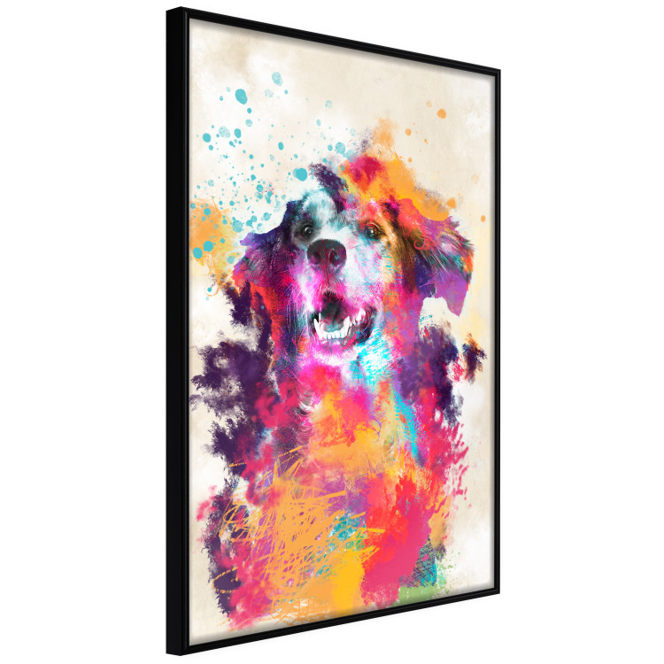 Wall Poster Watercolor Dog - unique colorful abstraction with domestic animal 128858 additionalImage 13