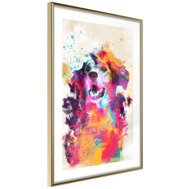 Wall Poster Watercolor Dog - unique colorful abstraction with domestic animal 128858 additionalImage 7
