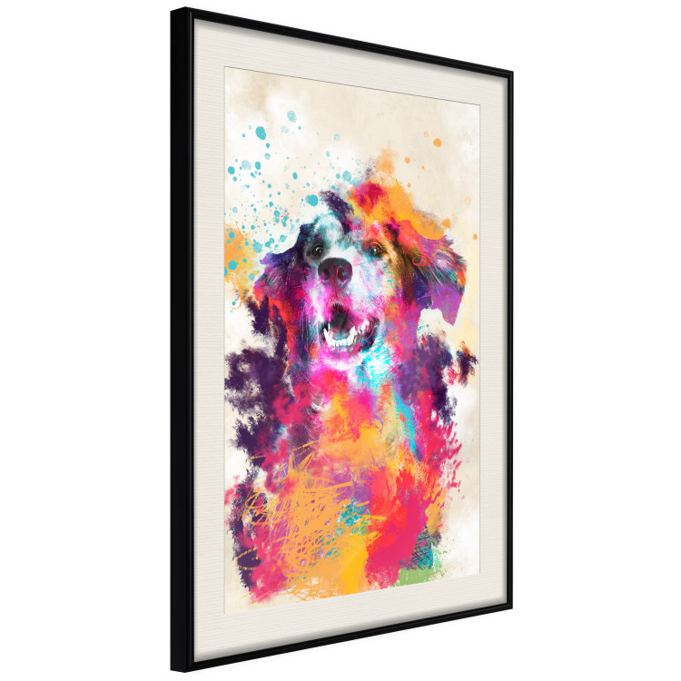 Wall Poster Watercolor Dog - unique colorful abstraction with domestic animal 128858 additionalImage 2
