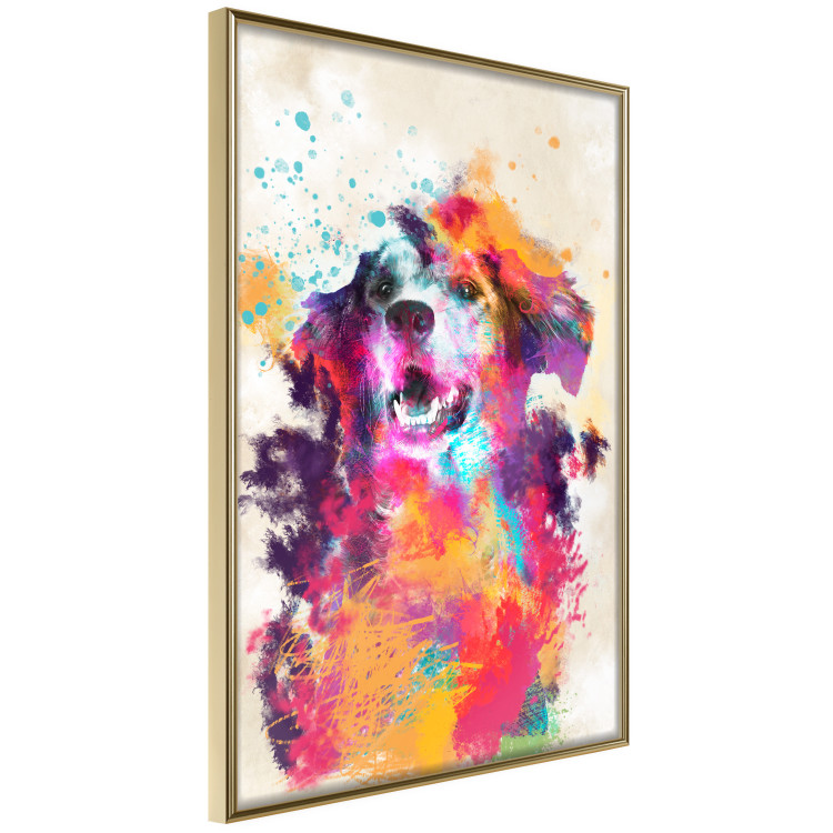 Wall Poster Watercolor Dog - unique colorful abstraction with domestic animal 128858 additionalImage 12