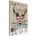 Canvas Sailor Stag (1-part) vertical - abstract deer with glasses 129158 additionalThumb 2