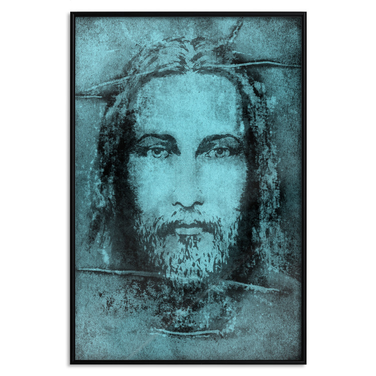 Wall Poster Turin Shroud in Turquoise - sacred composition with a portrait of Jesus 129358 additionalImage 16