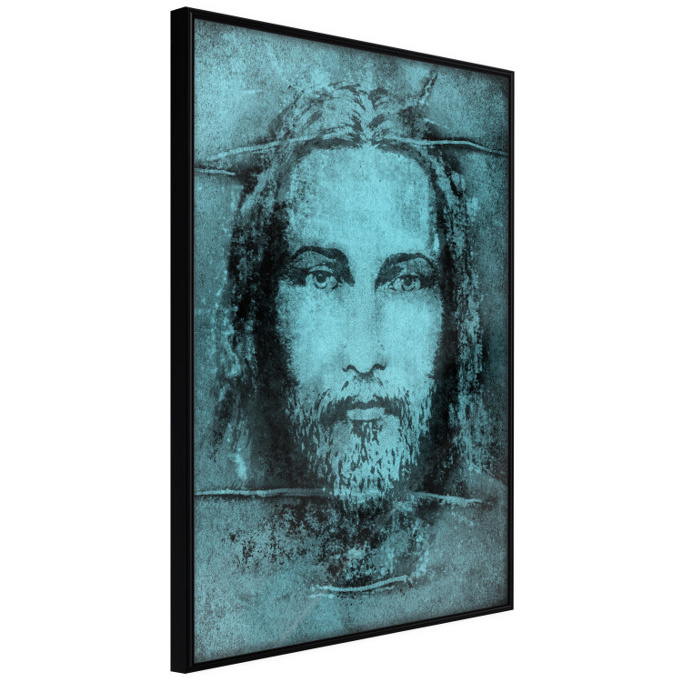 Wall Poster Turin Shroud in Turquoise - sacred composition with a portrait of Jesus 129358 additionalImage 11