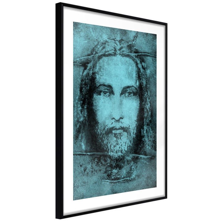 Wall Poster Turin Shroud in Turquoise - sacred composition with a portrait of Jesus 129358 additionalImage 8