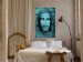 Wall Poster Turin Shroud in Turquoise - sacred composition with a portrait of Jesus 129358 additionalThumb 2