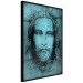 Wall Poster Turin Shroud in Turquoise - sacred composition with a portrait of Jesus 129358 additionalThumb 11