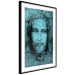Wall Poster Turin Shroud in Turquoise - sacred composition with a portrait of Jesus 129358 additionalThumb 8