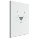 Canvas Cat's Snout (1-piece) Vertical - cat's face on a pastel background 130558 additionalThumb 2