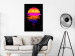 Canvas Art Print Colourful sunset - youth graphic on a black background 131758 additionalThumb 3