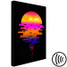Canvas Art Print Colourful sunset - youth graphic on a black background 131758 additionalThumb 6