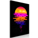 Canvas Art Print Colourful sunset - youth graphic on a black background 131758 additionalThumb 2