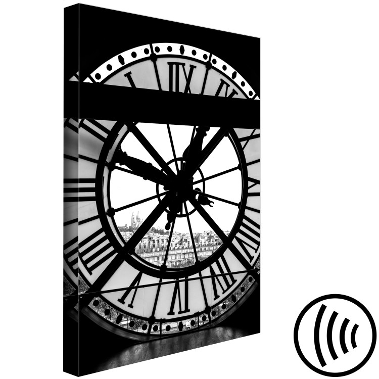 Canvas Sacré-Coeur basilica clock - black-white graphic of Paris architecture 132258 additionalImage 6