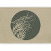 Photo Wallpaper Breath of Japan - subtle japandi style abstraction with leaves in a circle 134358 additionalThumb 1