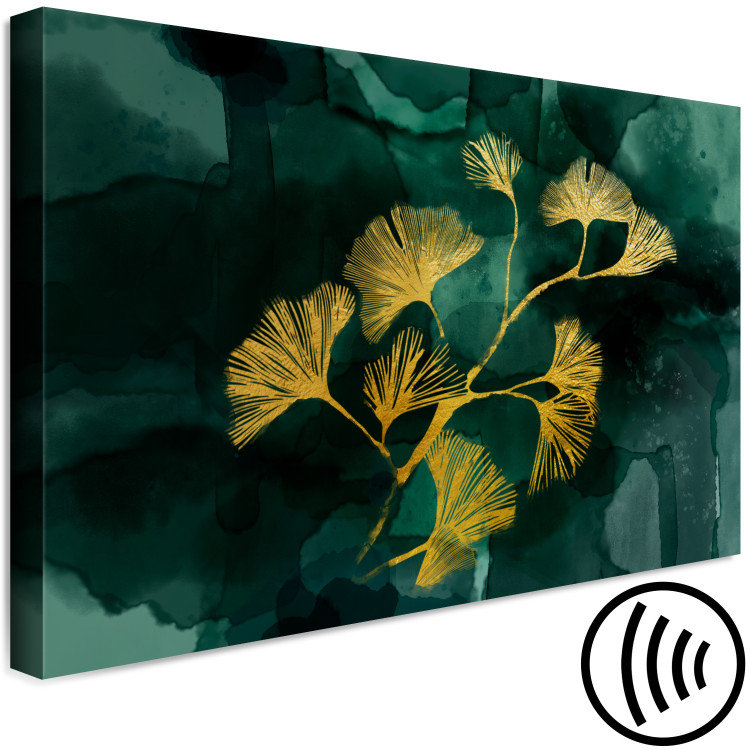 Canvas Print Golden Ginkgo (1-piece) Wide - landscape of plant in glamour style 134458 additionalImage 6