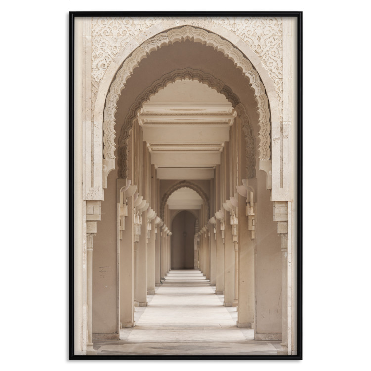 Poster Oriental Arches - bright corridor architecture amidst columns in Morocco 134758 additionalImage 18