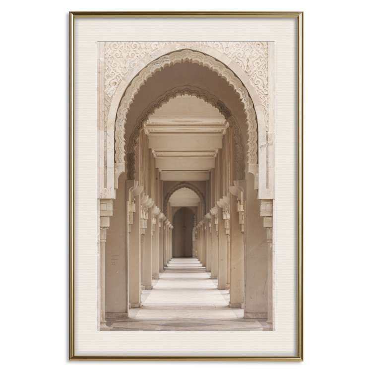 Poster Oriental Arches - bright corridor architecture amidst columns in Morocco 134758 additionalImage 20