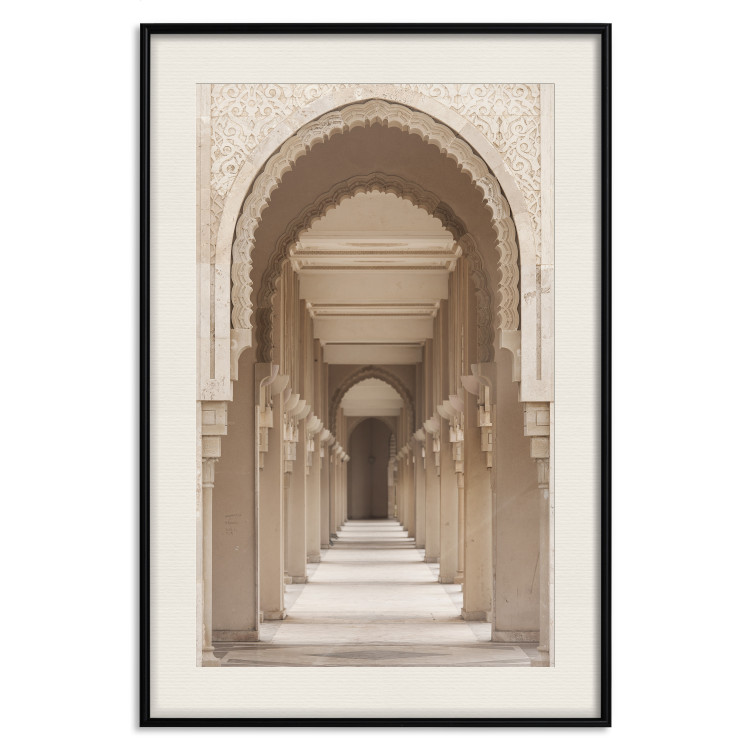 Poster Oriental Arches - bright corridor architecture amidst columns in Morocco 134758 additionalImage 19