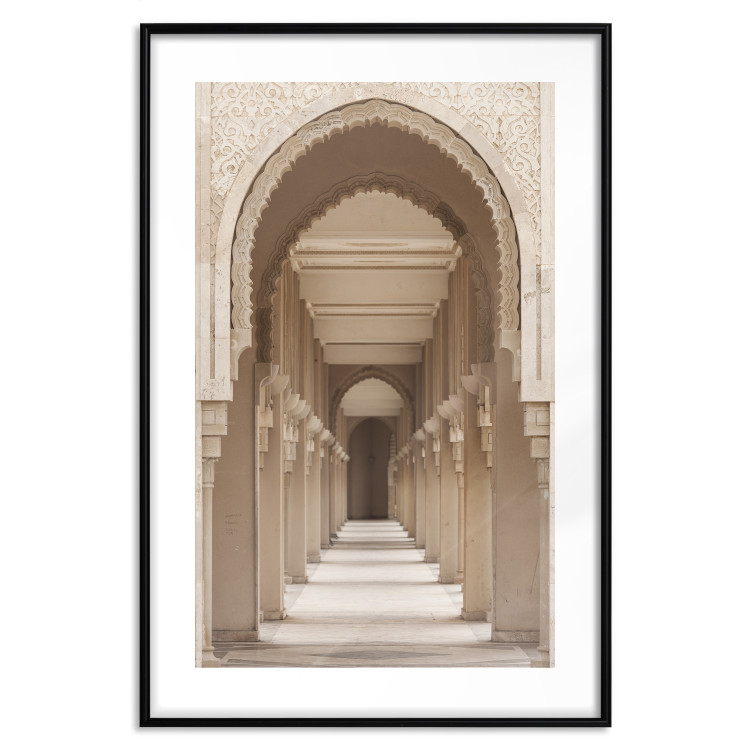 Poster Oriental Arches - bright corridor architecture amidst columns in Morocco 134758 additionalImage 15