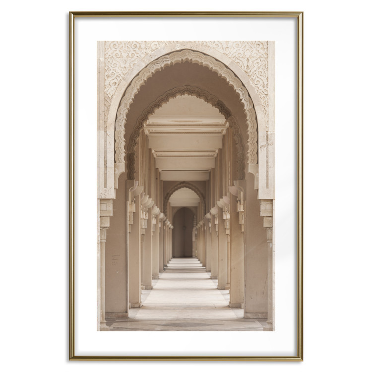 Poster Oriental Arches - bright corridor architecture amidst columns in Morocco 134758 additionalImage 14