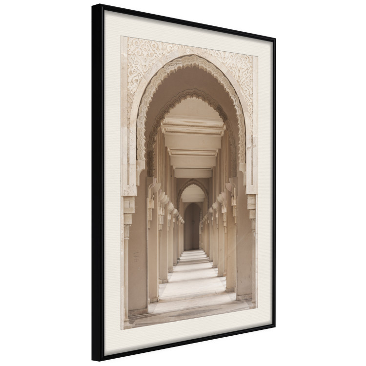 Poster Oriental Arches - bright corridor architecture amidst columns in Morocco 134758 additionalImage 2