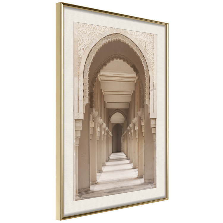 Poster Oriental Arches - bright corridor architecture amidst columns in Morocco 134758 additionalImage 3