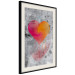 Poster Sincere Confession - abstract colorful heart on a gray texture background 135358 additionalThumb 10