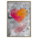 Poster Sincere Confession - abstract colorful heart on a gray texture background 135358 additionalThumb 11