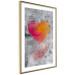 Poster Sincere Confession - abstract colorful heart on a gray texture background 135358 additionalThumb 4