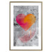 Poster Sincere Confession - abstract colorful heart on a gray texture background 135358 additionalThumb 13