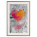 Poster Sincere Confession - abstract colorful heart on a gray texture background 135358 additionalThumb 18
