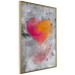 Poster Sincere Confession - abstract colorful heart on a gray texture background 135358 additionalThumb 2