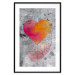 Poster Sincere Confession - abstract colorful heart on a gray texture background 135358 additionalThumb 19