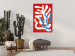 Wall Poster Dancing Cacti - abstract composition of plants on a red background 135658 additionalThumb 21