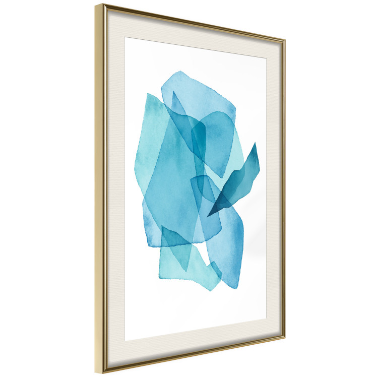 Wall Poster Cool Completion - a simple abstraction in blue round shapes 136058 additionalImage 8