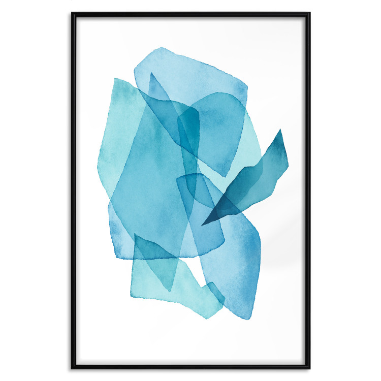 Wall Poster Cool Completion - a simple abstraction in blue round shapes 136058 additionalImage 19