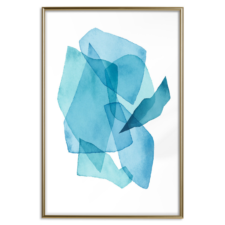 Wall Poster Cool Completion - a simple abstraction in blue round shapes 136058 additionalImage 21