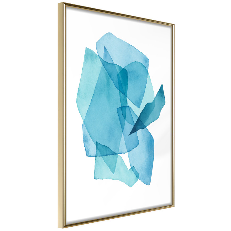Wall Poster Cool Completion - a simple abstraction in blue round shapes 136058 additionalImage 10