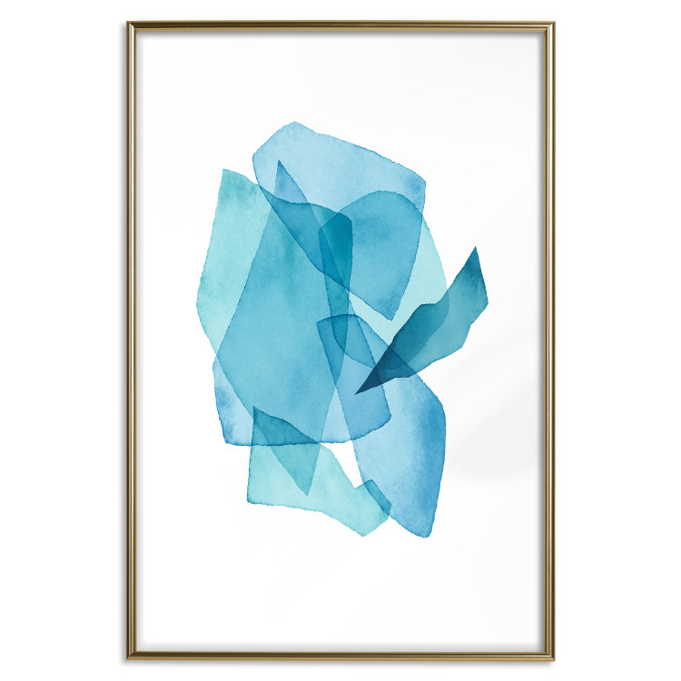 Wall Poster Cool Completion - a simple abstraction in blue round shapes 136058 additionalImage 15