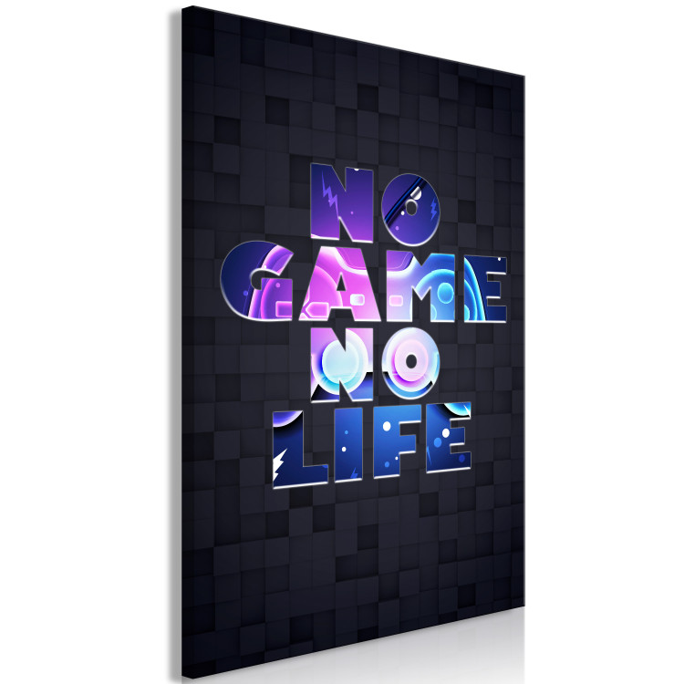 Canvas No Game No Life (1-piece) Vertical - geometric texts on background 138058 additionalImage 2