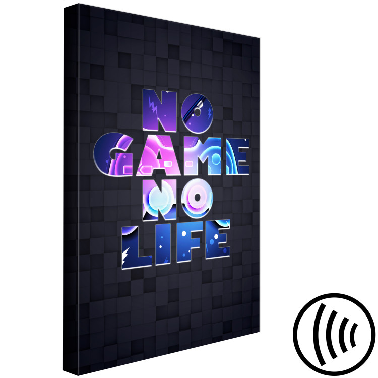 Canvas No Game No Life (1-piece) Vertical - geometric texts on background 138058 additionalImage 6