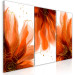 Canvas Art Print Three Fiery Flowers (3-piece) - abstraction with floral motif 143058 additionalThumb 2