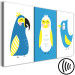 Canvas Print Bird Trio (3-piece) - colorful bird composition for children 143458 additionalThumb 6