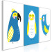 Canvas Print Bird Trio (3-piece) - colorful bird composition for children 143458 additionalThumb 2
