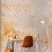 Wall Mural Elegant abstraction - concrete textured background with gold ornaments 143758 additionalThumb 4