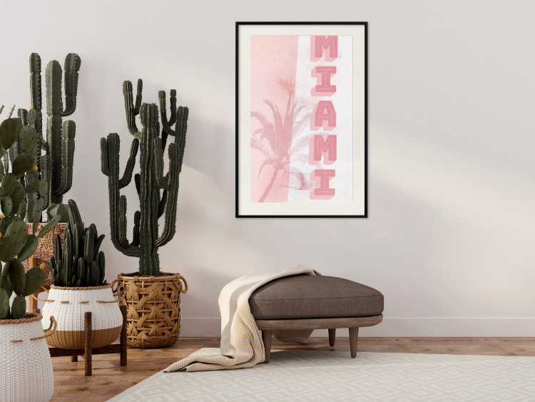Wall Poster Delicate Neon - Inscription Miami Made of Pink Letters 144358 additionalImage 17