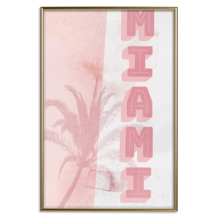 Wall Poster Delicate Neon - Inscription Miami Made of Pink Letters 144358 additionalImage 22