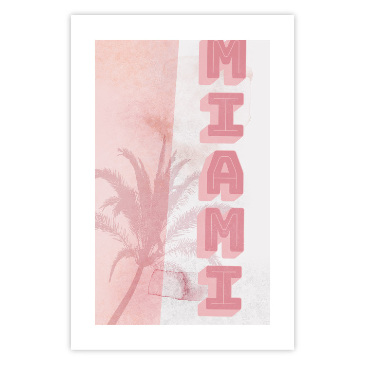 Wall Poster Delicate Neon - Inscription Miami Made of Pink Letters 144358 additionalImage 18